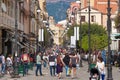 Crowd of tourists and locals walk along Corso Italia, main shopping street of Sorrento, Italy Royalty Free Stock Photo