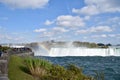 A Crowd of Tourists Looking Over the Edge of Niagara Falls