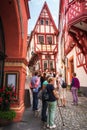 Tourists at Small House in Bernkastel Kues