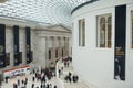 Crowd of visitors Inside the British Museum main Hall