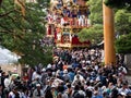 Crowd of visitors at Takayama Autumn Festival, Japan Royalty Free Stock Photo