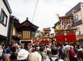 Crowd of visitors at Takayama Autumn Festival, Japan