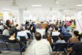 The crowd is waiting in the Asian hospital. Royalty Free Stock Photo