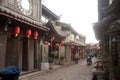 Crowd walking in Lijiang Dayan old town .