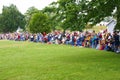 Crowd watching battle Royalty Free Stock Photo