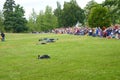 Crowd watching battle Royalty Free Stock Photo