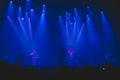 A crowd watching a rock concert. Royalty Free Stock Photo