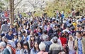 Crowd at Yuyuantan park during Spring Cherry Tree Blossom, Beijing, China