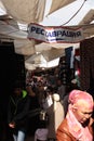 Crowded alley in Osh Bazaar Royalty Free Stock Photo