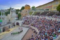 Crowded ancient amphitheater Plovdiv, Bulgaria