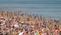 Crowded Beach Royalty Free Stock Photo