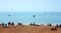 Crowded beach, Brighton, Sussex, England