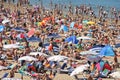 Crowded Beach in Summer