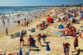 A crowded beach on a summerÃ¢â¬â¢s day