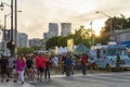 Crowded Bloor Street West during Toronto, Ontario`s Taste of Kingsway Festival 2022