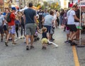 Crowded Bloor Street West during Toronto, Ontario`s Taste of Kingsway Festival 2022