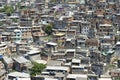 Crowded Brazilian Hillside Favela Shanty Town Rio de Janeiro Brazil