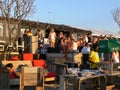 Crowded busy bar restaurant on beach scheveningen sun summer people terrace