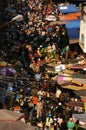 Crowded, busy scene at market on Viet Nam Tet ( Lunar New Year)