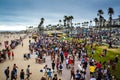 Crowded California Beach Royalty Free Stock Photo