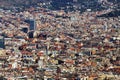 Barcelona crowded city area top view