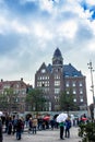 Crowded city centre, Amsterdam, The Netherlands Royalty Free Stock Photo