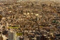 Crowded city residence downtown aerial view Royalty Free Stock Photo
