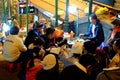 Crowded, Dalat night market, eating, street food