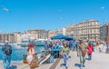 The crowded fish market Royalty Free Stock Photo