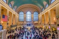 Crowded Grand Central Station Main Concourse. Historic Train Station Building in Manhattan, New York City, USA Royalty Free Stock Photo