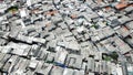 Crowded houses in slum neighborhood area Royalty Free Stock Photo