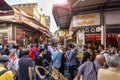 Crowded intersection in the busy Eminonu Market in Istanbul Turkey