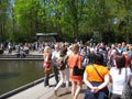 Crowded Keukenhof flower park