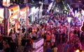 Crowded Magaluf punta ballena street wide Royalty Free Stock Photo