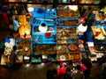 A crowded market full of seafood from Asia