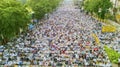 Crowded Muslim people ready for praying Royalty Free Stock Photo