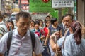 Crowded road in Hong Kong