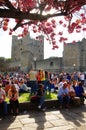 Crowded Rochester Castle Grounds