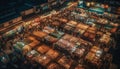 Crowded street market selling cultures, food, and fruit generated by AI Royalty Free Stock Photo