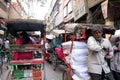 Crowded street in Old Delhi