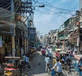 Crowded Streets of New Delhi, India