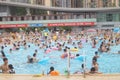Crowded swimming pool Royalty Free Stock Photo