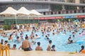 Crowded swimming pool Royalty Free Stock Photo