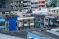 Crowded tenement houses or town houses in Bangkok city, Thailand Royalty Free Stock Photo