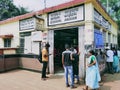 Crowded Ticket Booking office at Jhargram railway station West Bengal, India
