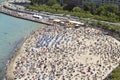 Crowded Urban Beach Royalty Free Stock Photo