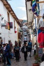 Crowded view of street in Cusco Peru South America