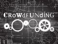 Crowdfunding Blackboard Tech Drawing