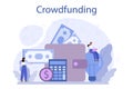 Crowdfunding concept. Financial support of new business Royalty Free Stock Photo