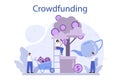 Crowdfunding concept. Financial support of new business Royalty Free Stock Photo